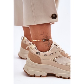 PM1 Zapatillas Cordones Plataforma Beige Escape 4