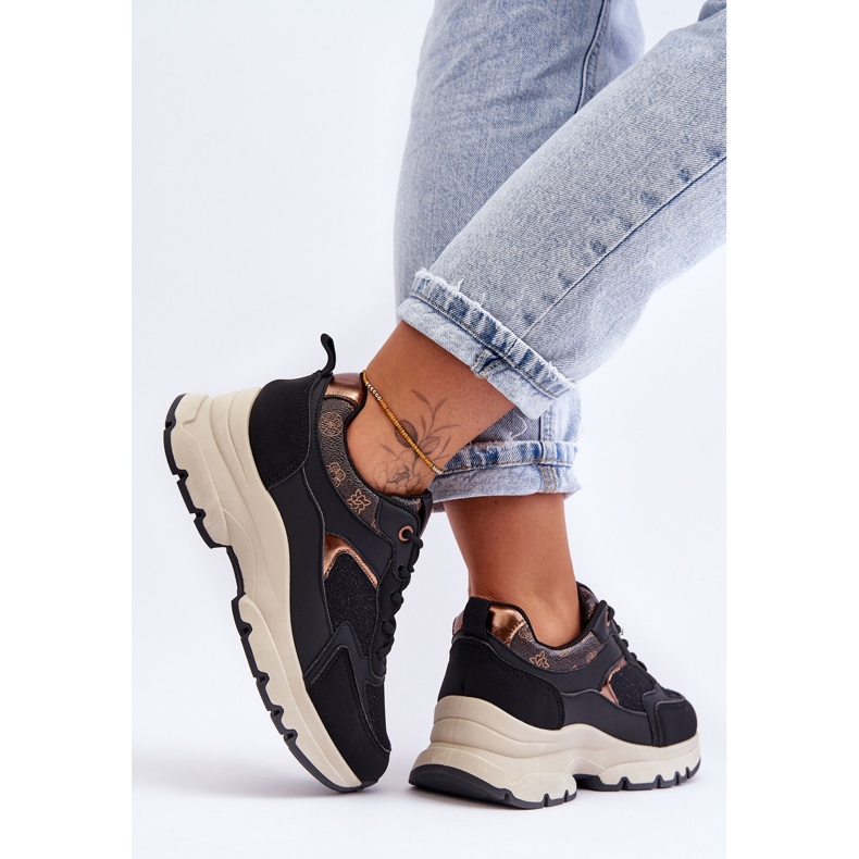 PM1 Zapatos deportivos negros con plataforma y cordones Escape 2 PM1 Zapatos deportivos negros con plataforma y cordones Escape 2