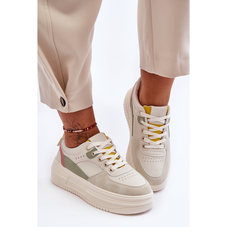 FJ1 Zapatos Deportivos De Mujer En Una Plataforma Masiva Gemma Multicolor blanco 1