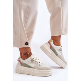 FJ1 Zapatos Deportivos De Mujer En Una Plataforma Masiva Gemma Multicolor blanco 7