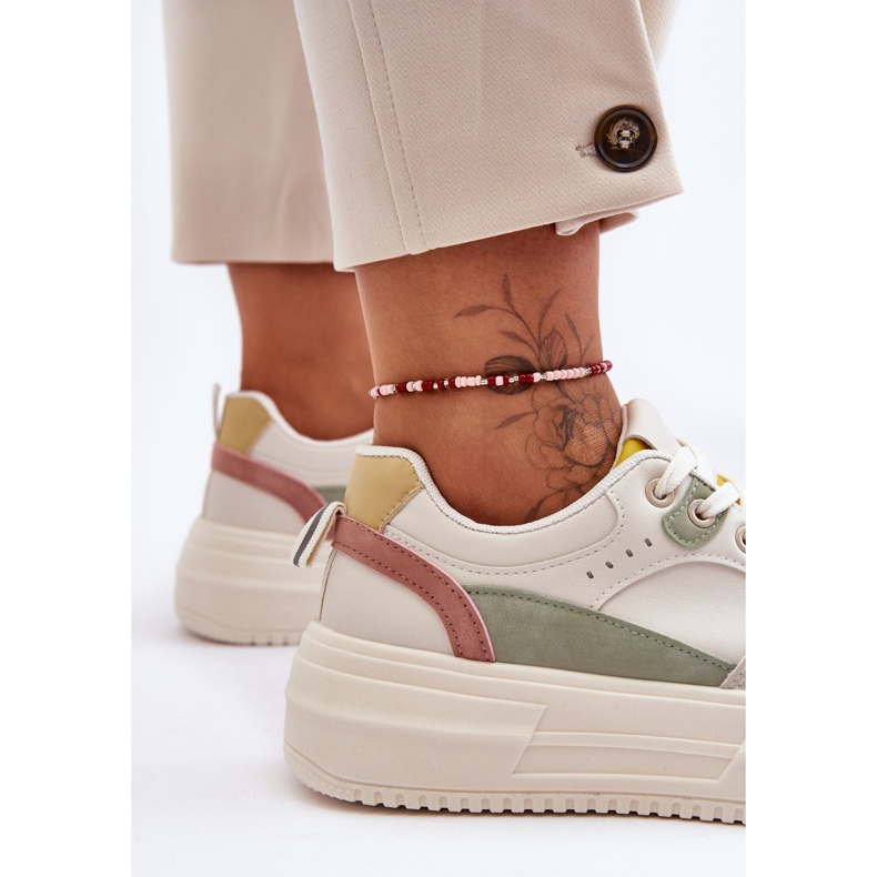 FJ1 Zapatos Deportivos De Mujer En Una Plataforma Masiva Gemma Multicolor blanco 2