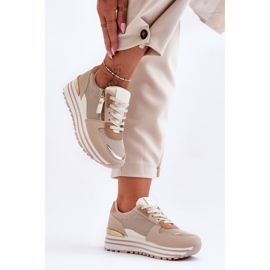 FJ1 Deportivas De Mujer Con Cremallera Decorativa Beige Cairo 2