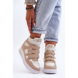PE1 Zapatillas Altas Mujer Cuña Oculta Beige Inari 1