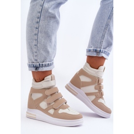 PE1 Zapatillas Altas Mujer Cuña Oculta Beige Inari 3