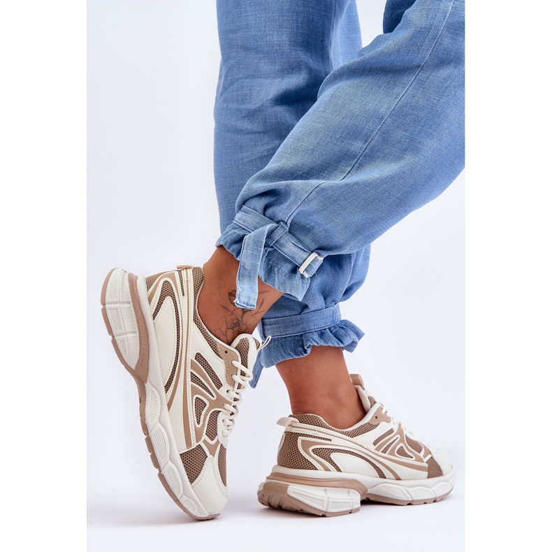 FG2 Deportivas Mujer Cordones Beige Emare 2