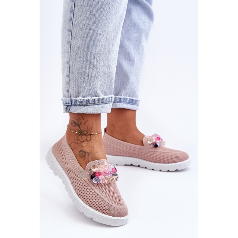 PM1 Zapatillas De Mujer Sin Cordones Con Adornos Rosa Taylor rosado 1