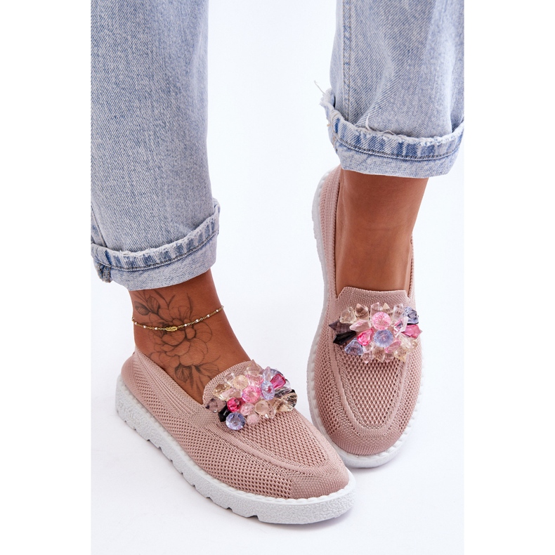 PM1 Zapatillas De Mujer Sin Cordones Con Adornos Rosa Taylor rosado 2