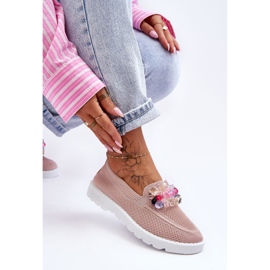 PM1 Zapatillas De Mujer Sin Cordones Con Adornos Rosa Taylor rosado 5