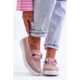 PM1 Zapatillas De Mujer Sin Cordones Con Adornos Rosa Taylor rosado 7