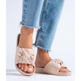 Babuchas Shelovet mujer ante beige 2