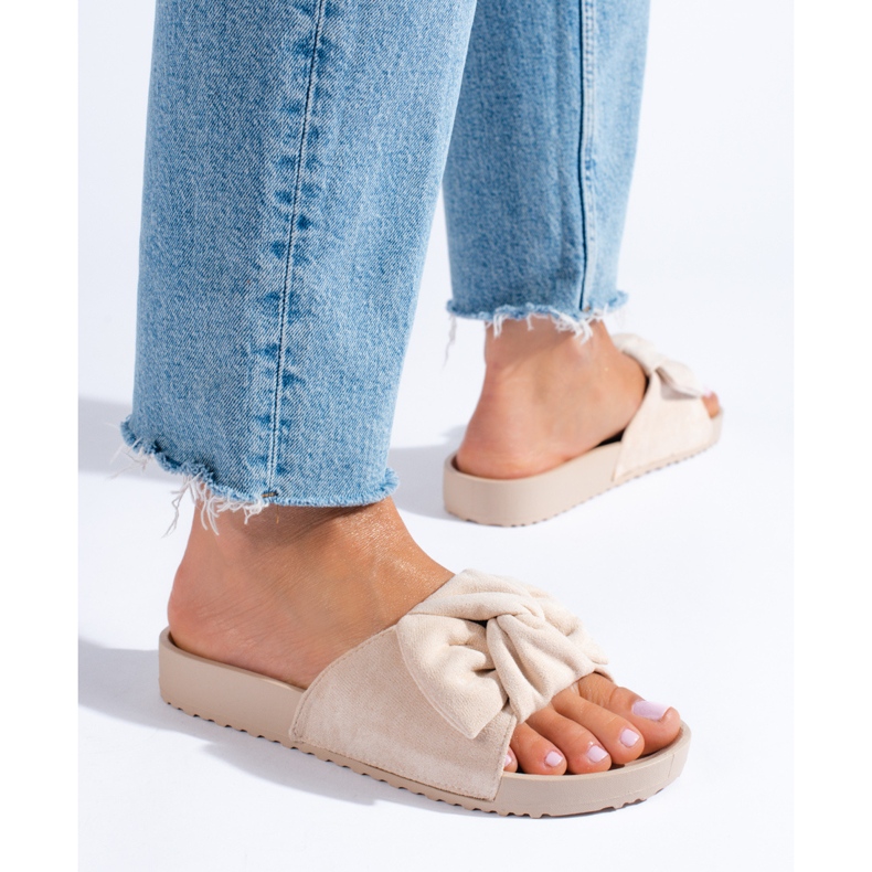 Babuchas Shelovet mujer ante beige 1