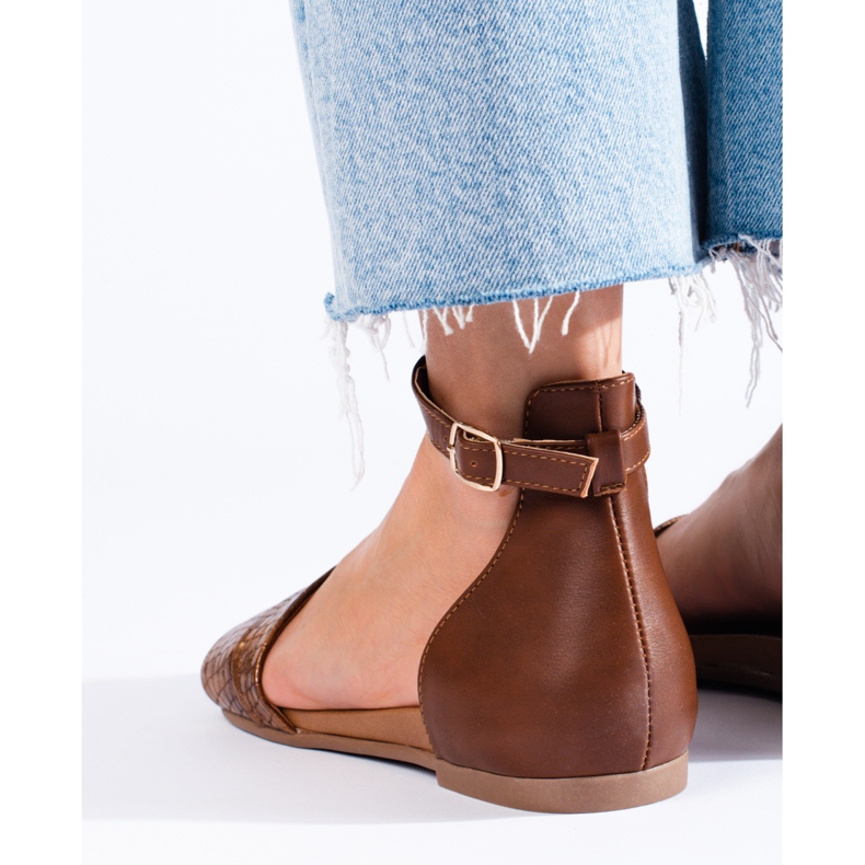 Sandalias marrones de mujer Daszyński marrón 1
