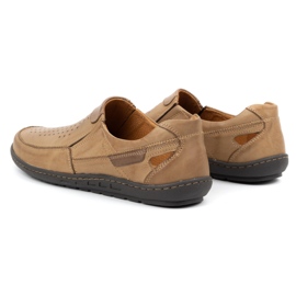 Olivier Mocasines hombre piel para verano 602 beige 5