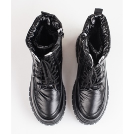 Botas de nieve de mujer negras con cordones Shelovet negro 3