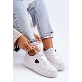FJ1 Zapatillas Deportivas Clásicas Con Corazón Blanco Y Negro Amore 6