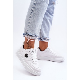FJ1 Zapatillas Deportivas Clásicas Con Corazón Blanco Y Negro Amore 9
