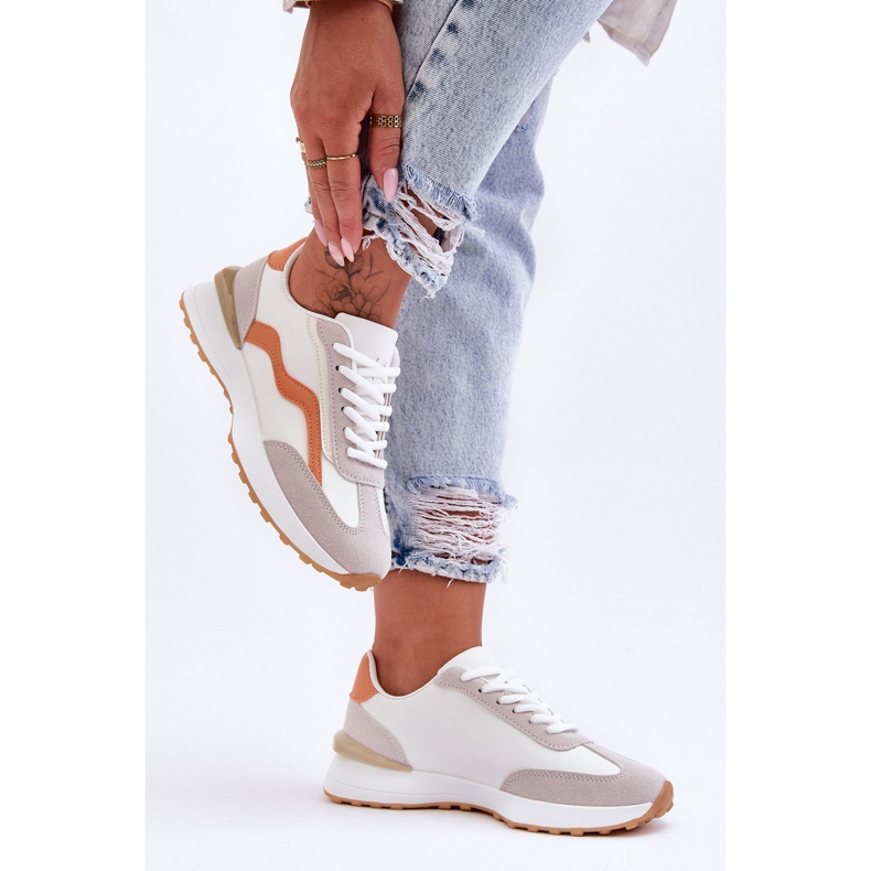 FJ1 Deportivas Mujer Piel Blanco-Naranja Somerio 1