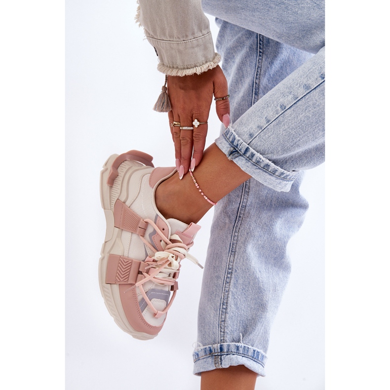 PS1 Deportivas De Mujer Con Cordones De Moda Beige-Rosa ¡Relájate! 2 PS1 Deportivas De Mujer Con Cordones De Moda Beige-Rosa ¡Relájate! 2