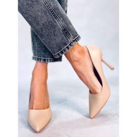 Tacones clásicos de mujer Morita Beige 4