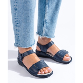 Sandalias mujer Shelovet cómodas azul marino 2