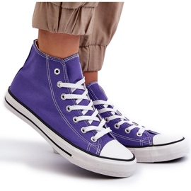 FR1 Zapatillas altas clásicas para mujer Morado Remos violeta 8