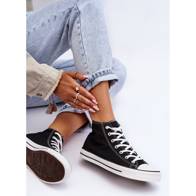 FR1 Zapatillas altas clásicas de mujer Remos en blanco y negro 2