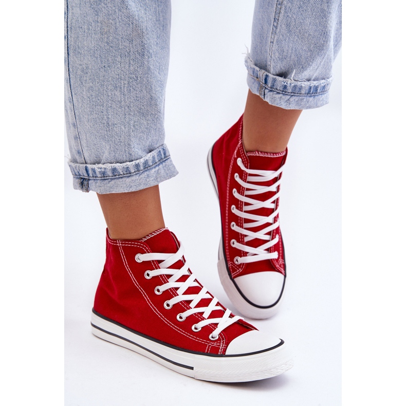 FR1 Zapatillas Altas Clásicas Para Mujer Red Remos rojo 1