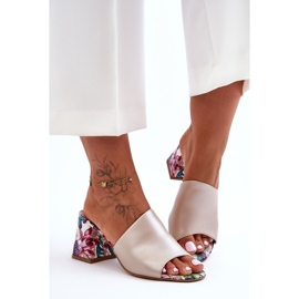 Lewski Shoes Zapatos Mujer Piel Tacones Altos Leski 3209/K Beige Perla 5