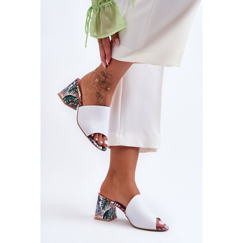 Lewski Shoes Zapatos Mujer Piel Tacones Altos Leski 3209/K Blanco 2