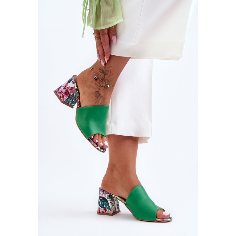 Lewski Shoes Zapatos Mujer Piel Tacones Altos Leski 3209/K Verde 1