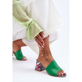 Lewski Shoes Zapatos Mujer Piel Tacones Altos Leski 3209/K Verde 3
