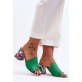 Lewski Shoes Zapatos Mujer Piel Tacones Altos Leski 3209/K Verde 4
