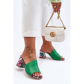 Lewski Shoes Zapatos Mujer Piel Tacones Altos Leski 3209/K Verde 6