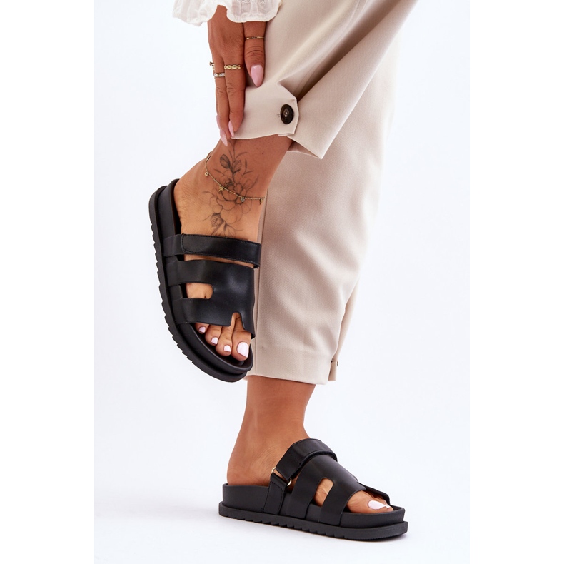 Pantuflas clásicas de mujer Molie negras negro 2 Pantuflas clásicas de mujer Molie negras negro 2