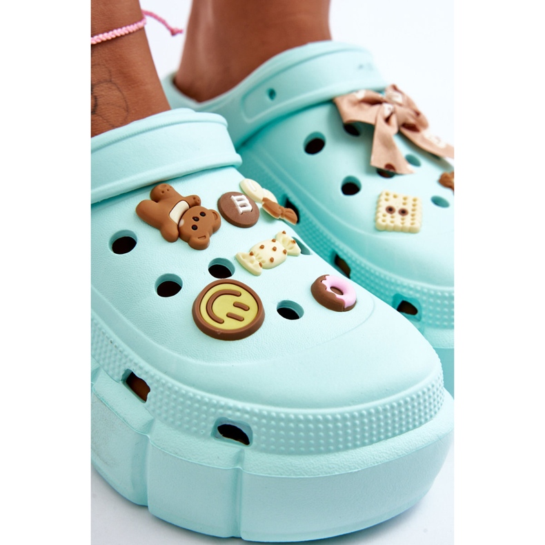 Chanclas De Espuma Para Mujer Crocs Con Adornos Verde Marlett 2 Chanclas De Espuma Para Mujer Crocs Con Adornos Verde Marlett 2