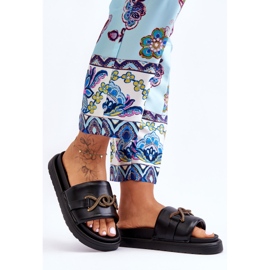Sandalias Mujer Con Adorno Negro Verso 6