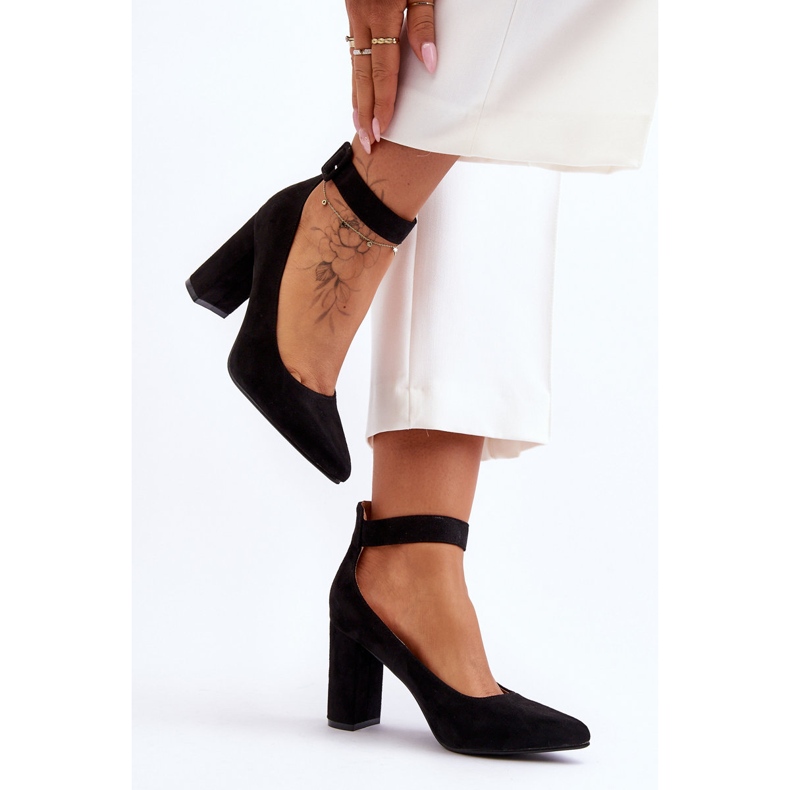 Zapatos De Salón Elegantes De Ante Negro Gloria 2