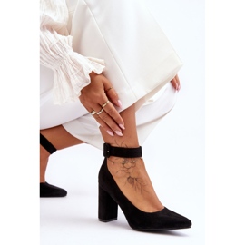 Zapatos De Salón Elegantes De Ante Negro Gloria 3