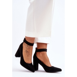 Zapatos De Salón Elegantes De Ante Negro Gloria 4
