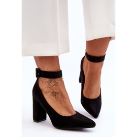 Zapatos De Salón Elegantes De Ante Negro Gloria 5