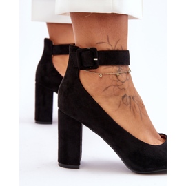 Zapatos De Salón Elegantes De Ante Negro Gloria 6