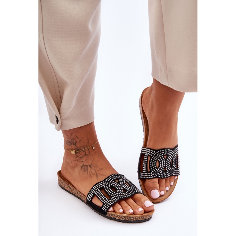 Pantuflas de Mujer con Tachuelas Negras Evelins negro 2