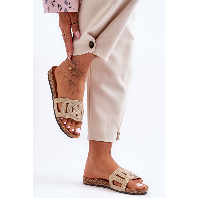 Pantuflas Mujer Tachuelas Beige Evelins 1