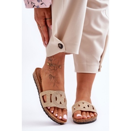 Pantuflas Mujer Tachuelas Beige Evelins 4