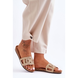Pantuflas Mujer Tachuelas Beige Evelins 3