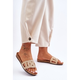 Pantuflas Mujer Tachuelas Beige Evelins 5