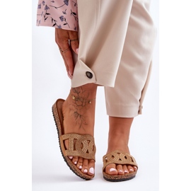 Pantuflas de Mujer con Tachuelas Marrón Evelins 1 Pantuflas de Mujer con Tachuelas Marrón Evelins 1