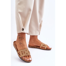 Pantuflas de Mujer con Tachuelas Marrón Evelins 2