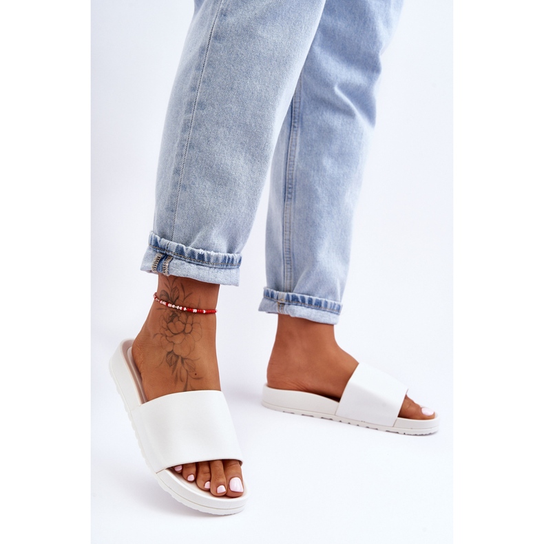 Pantuflas Clásicas Mujer Blanco Rolien 1 Pantuflas Clásicas Mujer Blanco Rolien 1