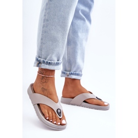 Chanclas Mujer Plataforma Gris Bellitta 1